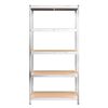 vidaXL 5-Layer Heavy-duty Shelves 2 pcs Silver Steel&Engineered Wood