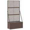 vidaXL Garden Trellis Planter Brown 70 x 30 x 135 cm Metal