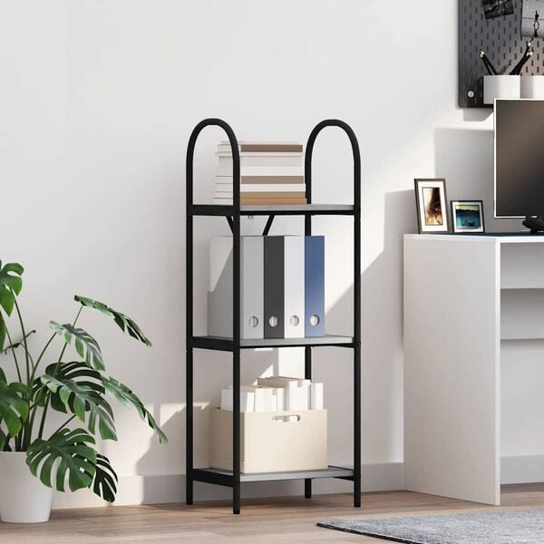 vidaXL Bookshelf Grey Sonoma 40 x 30 x 109 cm Engineered wood