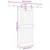 vidaXL Sliding Door with Hardware Set 90x210 cm Solid Wood Pine