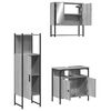 vidaXL 3 Piece Bathroom Furniture Set Grey Sonoma Engineered Wood