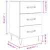vidaXL Bedside Cabinet White 40x40x66 cm Engineered Wood
