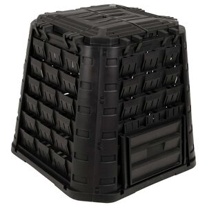 vidaXL Garden Composter Black 91 x 91 x 83 cm 100% PP