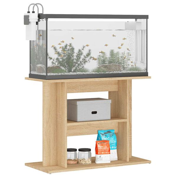 vidaXL Aquarium Stand Sonoma Oak 80x35x60 cm Engineered Wood