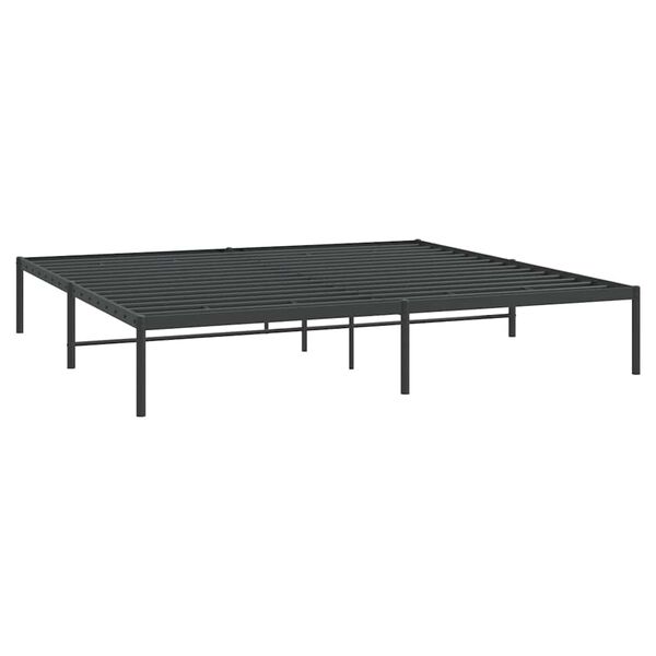 vidaXL Metal Bed Frame without Mattress Black 193x203cm