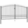 vidaXL Double Door Fence Gate with Spear Top 400x249.5 cm