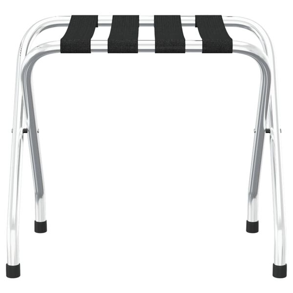 vidaXL Luggage Rack Black and Silver 56x40x49 cm