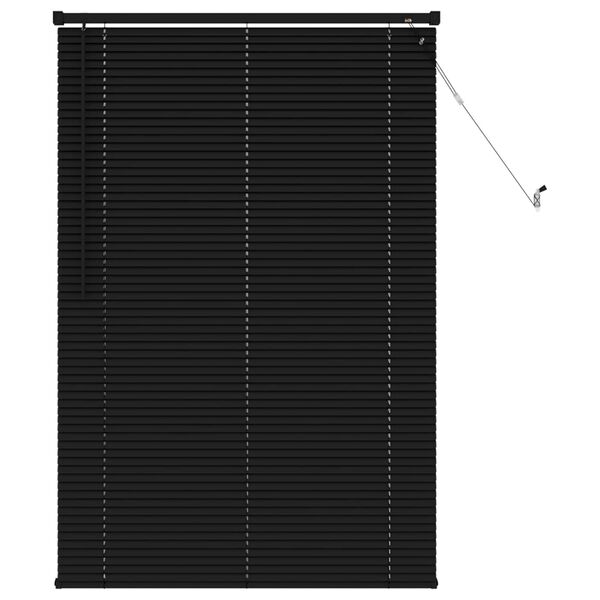 vidaXL Venetian Blind Manual Adjustable Black 150 x 80 cm PVC