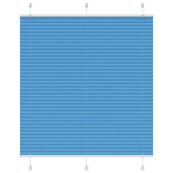 vidaXL Pleated Blind Blue 115x150 cm Fabric Width 114.4 cm Polyester