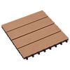 vidaXL Decking Tile 11 pcs Teak 30 x 30 cm WPC