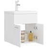 vidaXL Sink Cabinet with Built-in Basin White Engineered Wood