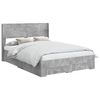 vidaXL Bed Frame with Storage and Headboard Concrete Grey