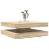 vidaXL Coffee Table 360-Degree Rotatable Sonoma Oak 90x90x34.5 cm
