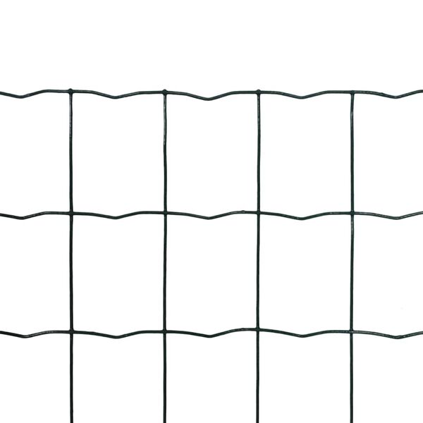 vidaXL Euro Fence Steel 25x0.8 m Green