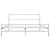vidaXL Bed Frame without Mattress White Metal 140x200 cm