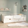 vidaXL 3-Seater Day Bed without Mattress White Solid Pinewood 90x200cm