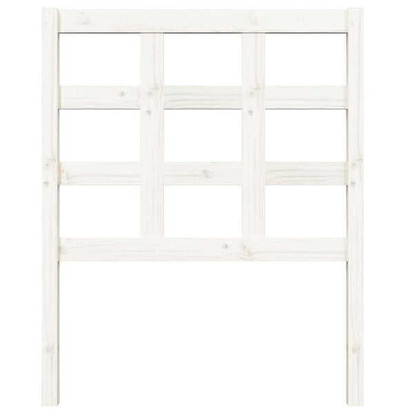 vidaXL Bed Headboard White 80.5x4x100 cm Solid Wood Pine