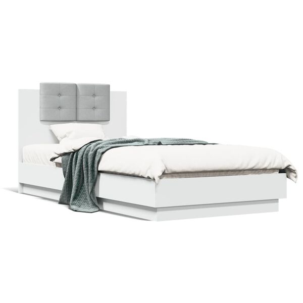 vidaXL Bed Frame without Mattress White 90x190 cm Single