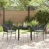 vidaXL Garden Dining Set 7 pcs Grey Poly rattan