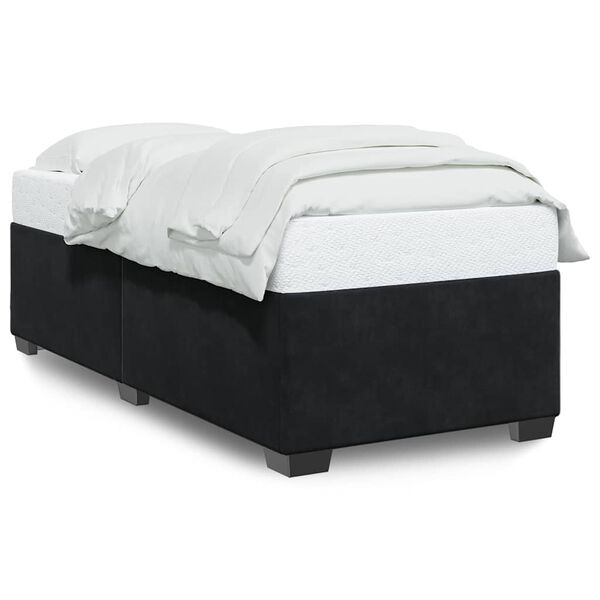 vidaXL Bed Frame without Mattress Black&nbsp;Single&nbsp;Velvet