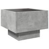 vidaXL Bedside Table with Infinity LED Concrete Grey 40x40x30 cm