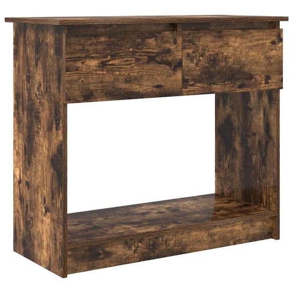 vidaXL Console Table with Drawers Smoked Oak 85.5x38.5x74.5 cm