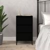vidaXL Bedside Cabinet Black 40x35x70 cm Engineered Wood