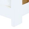 vidaXL Highboard White and Brown 40x30x128 cm Solid Rough Mango Wood