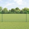 vidaXL Fence with Post Green 1.4 x 10 m Steel and PVC