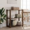 vidaXL 3-Tier Storage Rack Brown 80x38x90 cm Solid Wood Pine