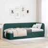 vidaXL Corner Bed Frame with Headboard Dark Green 80 x 200 cm Fabric
