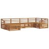 vidaXL Outdoor Sofa Set 6 pcs Natural