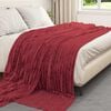 vidaXL Throw Blanket Bordeaux Red 270 x 240 cm Fleece
