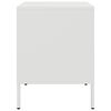 vidaXL Bedside Cabinet White 36x39x50.5 cm Steel