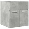 vidaXL 2 Piece Bathroom Furniture Set Concrete Grey Engineered Wood