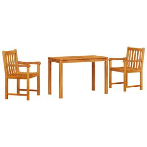 vidaXL Garden Dining Set 3 pcs Brown Solid Acacia Wood