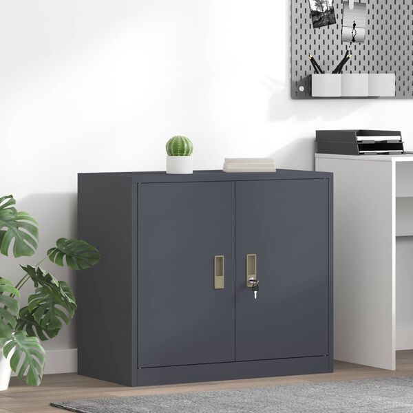 vidaXL Storage Cabinet Anthracite 80 x 40 x 70 cm Steel