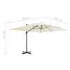 vidaXL Garden Parasol with Portable Base Sand
