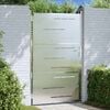 vidaXL Garden Gate with Lock Silver 100 x 150 cm Stainless Steel
