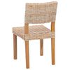 vidaXL 2 pcs Natural 45 x 55 x 84 cm Kubu Rattan