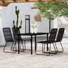vidaXL 5 Piece Garden Dining Set Black