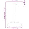 vidaXL Bar Table &Oslash;50x89.5 cm Solid Wood Beech