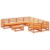 vidaXL 9 Piece Garden Sofa Set Wax Brown Solid Wood Pine