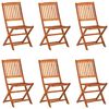 vidaXL 7 Piece Garden Dining Set 180x90x75 cm Solid Wood Acacia