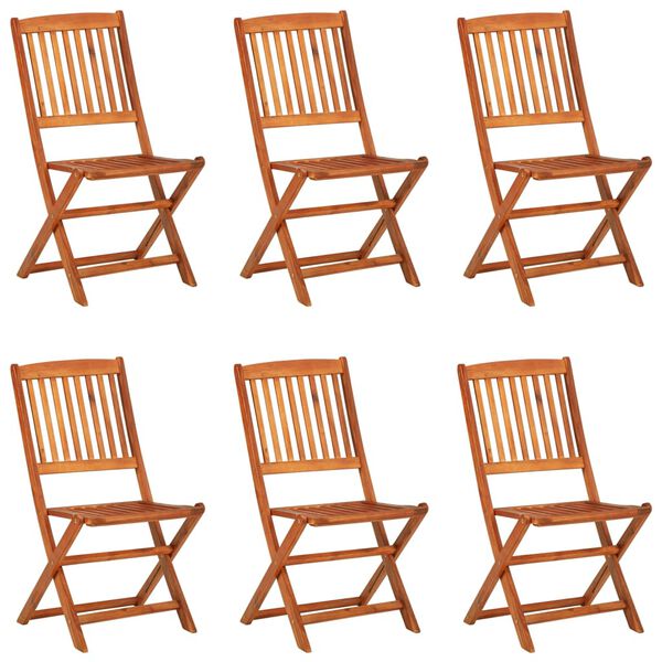 vidaXL 7 Piece Garden Dining Set 180x90x75 cm Solid Wood Acacia