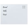 vidaXL Wall-mounted Magnetic Board White 80x60 cm Tempered Glass