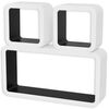 vidaXL Wall Cube Shelves 6 pcs White and Black