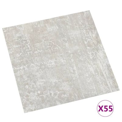 vidaXL Self-adhesive Flooring Planks 55 pcs PVC 5.11 m² Light Grey