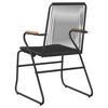 vidaXL Garden Chairs 2 pcs Black 58x59x85.5 cm PVC Rattan
