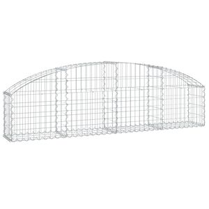 vidaXL Arched Gabion Basket 200x30x40/60 cm Galvanised Iron
